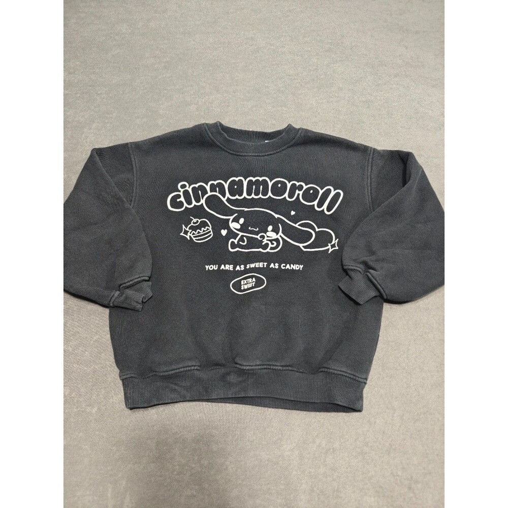 Zara Kids Girls 8-9 Cinnamoroll Sanrio Black Graphic Sweatshirt Kawaii